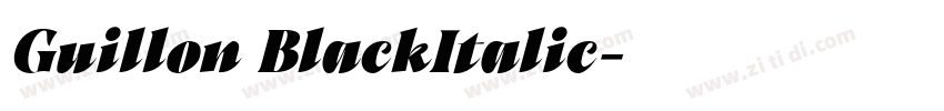 Guillon BlackItalic字体转换